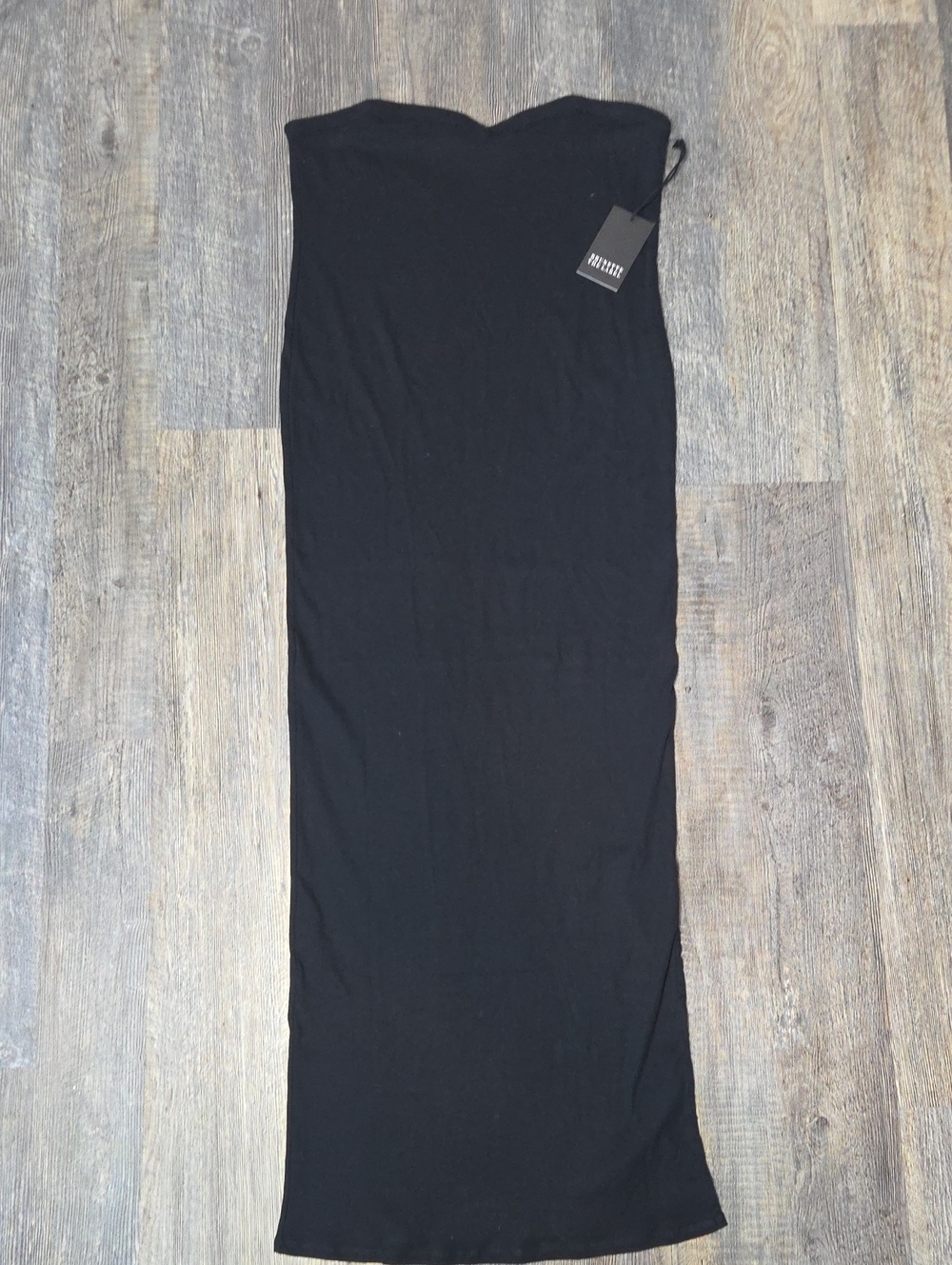 Brunette The Label Black Strapless Maxi Dress